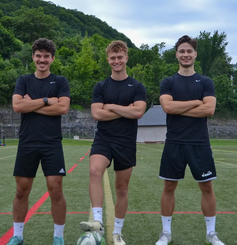 The three co-founders of Footie Elite - Julian, Nicola, and Eric The three co-founders of Footie Elite - Julian, Nicola, and Eric
