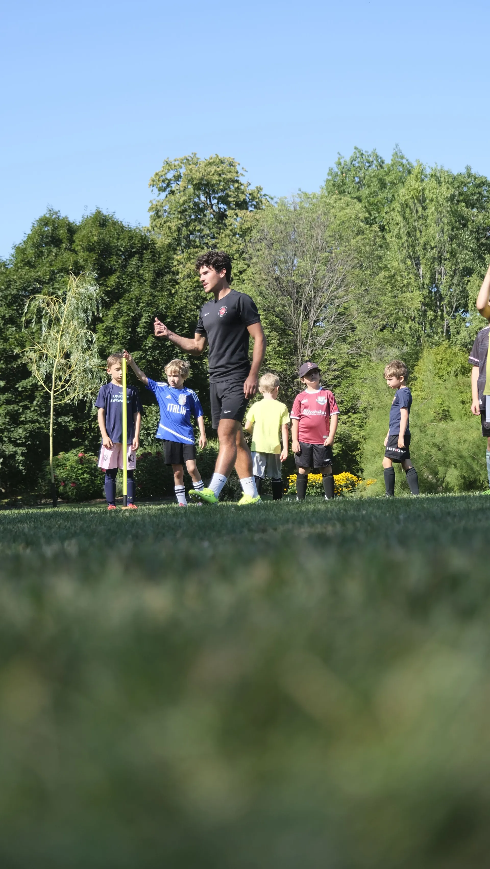 Summer camp soccer training